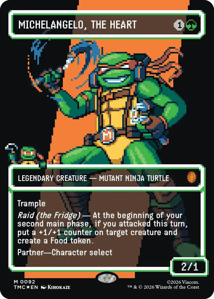Michelangelo, the Heart (0092) (Borderless) (Surge Foil)